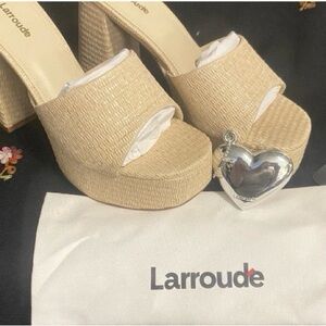 Larroude natural dolly mules